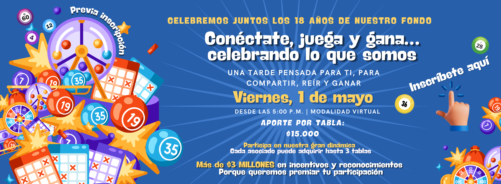 Historia de Instagram Bingo Divertido Azul