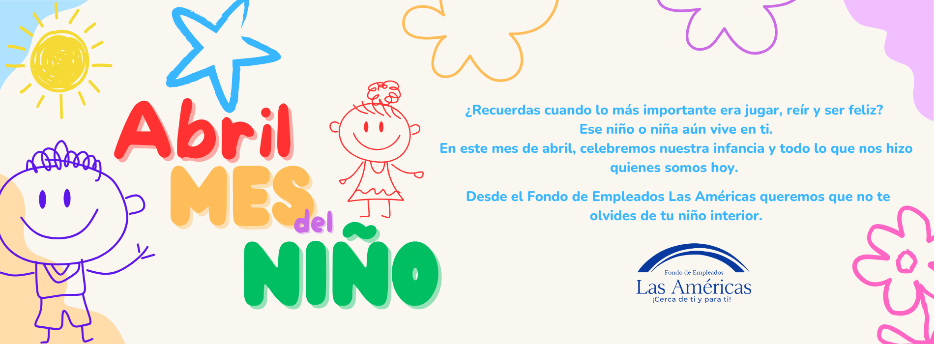 Pvvost de Instagram Día del Niño Ilustrado Multicolor (1900 x 700 px)